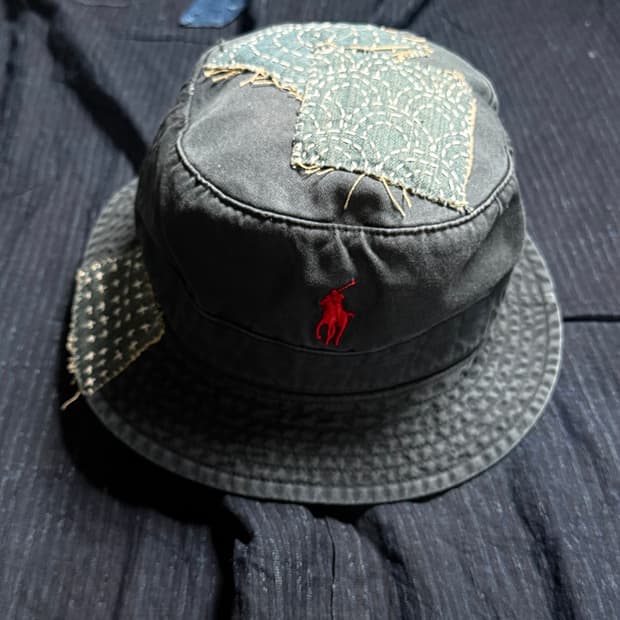폴로 랄프로렌 사시코 패치워크 코튼 버킷햇 L/XL