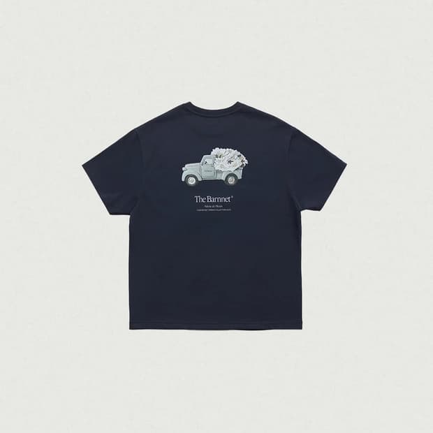 더바넷 Flower Car T-Shirt_Navy