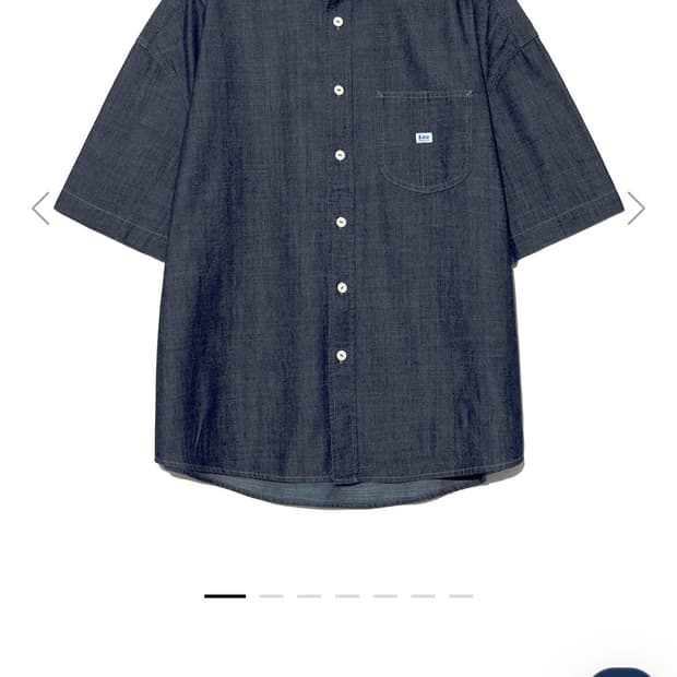 Lee 데님 반팔 셔츠 인디고