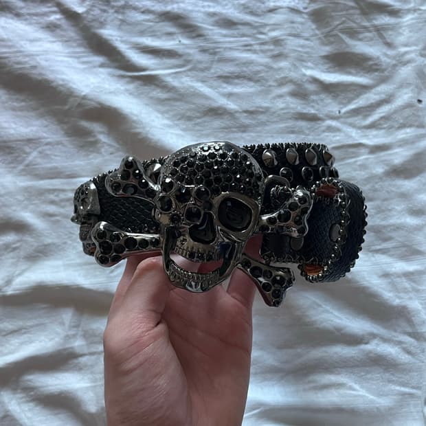 Gothic Punk Skull Stud Belt