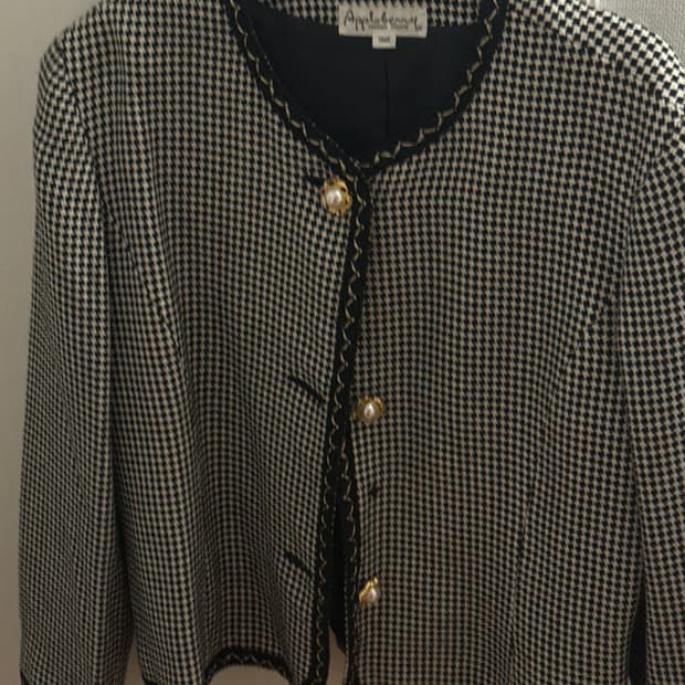 일본 Appolberry 트위드 자켓 빈티지 갸루 