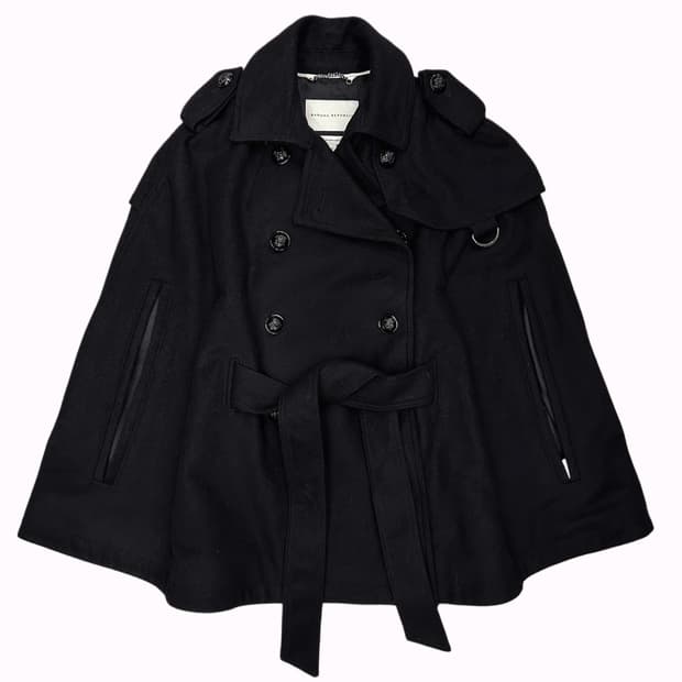 BANANA REPUBLIC belted wool cape coat