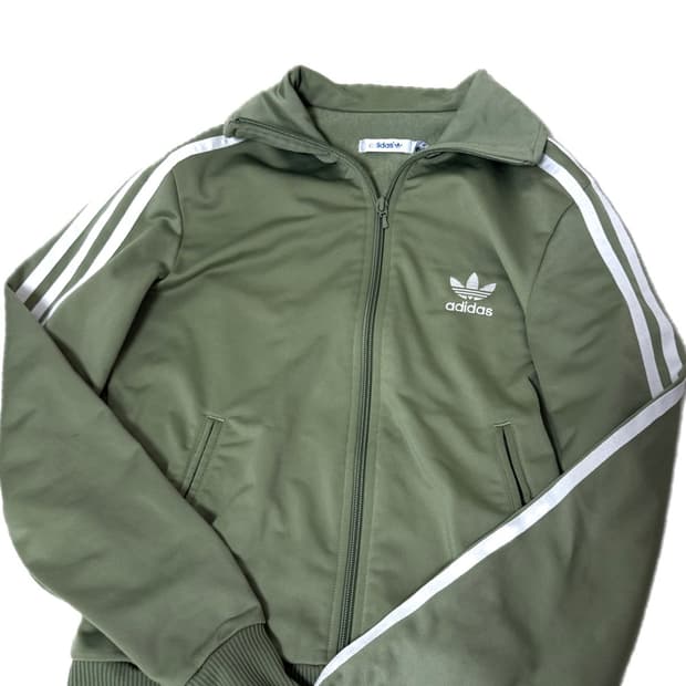 아디다스 파이어버드 제니 져지 트랙탑 카키