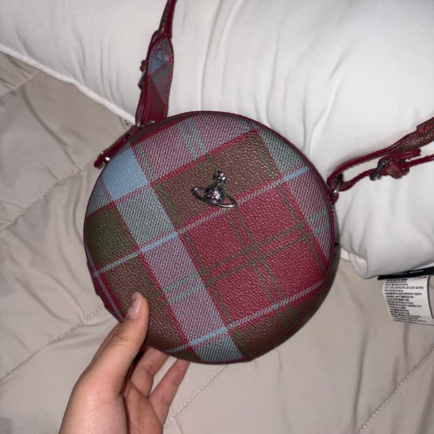 비비안웨스트우드 타탄체크 미니 크로스백