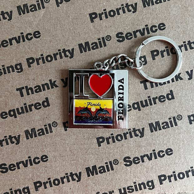 90’s vtg I Love Florida Keyring