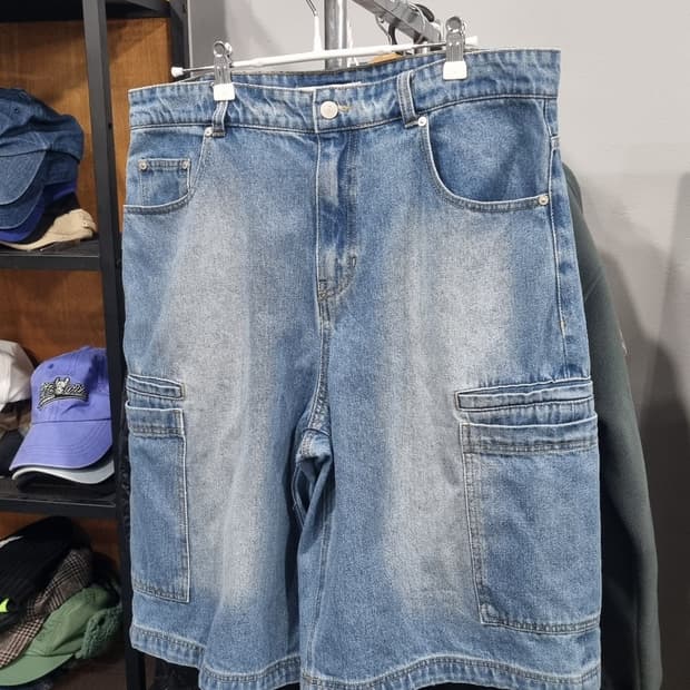 키뮤어 데님 카고 하프팬츠 xL(36) 상태좋아요~