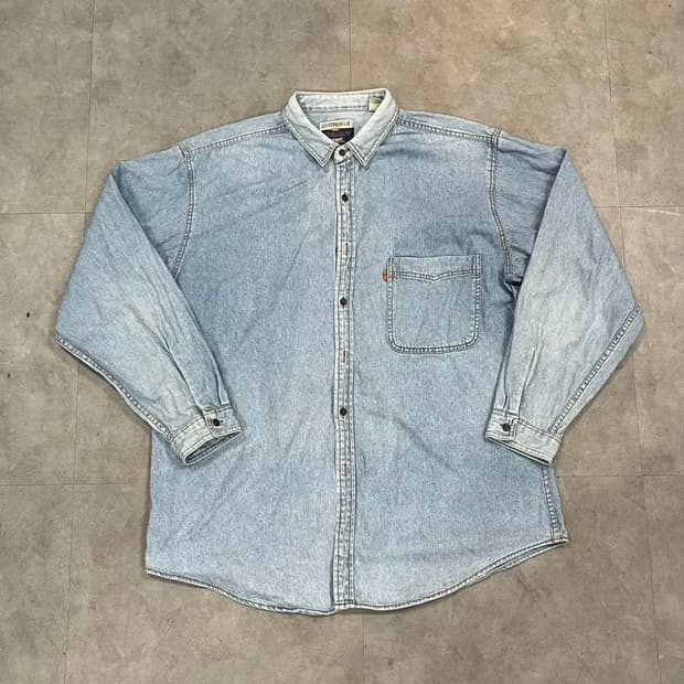 00s Levis 오랜지탭 데님 셔츠 (110)