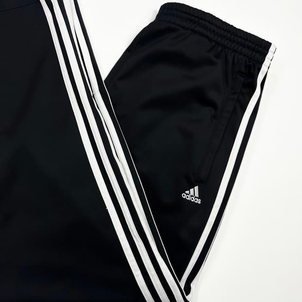 아디다스 오리지널 삼선 블랙 츄리닝바지 (XL)