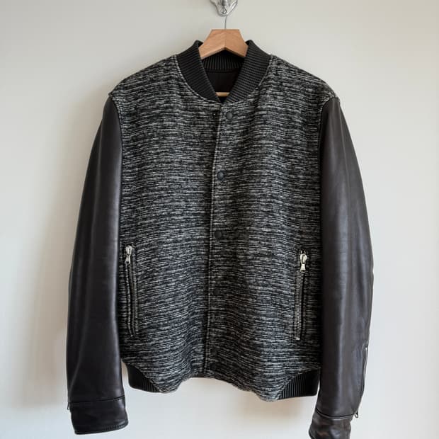 솔리드옴므(SOLID HOMME) 레더암 블루죵 자켓