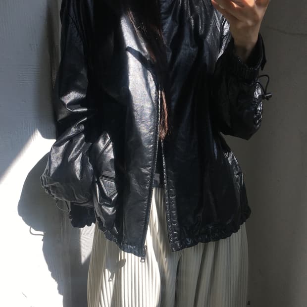 PRADA 17FW 레더 나파 봄버 자켓