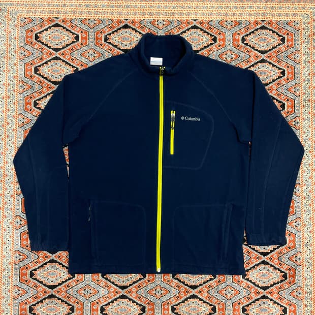 컬럼비아 네이비 플리스 집업자켓 남성XL