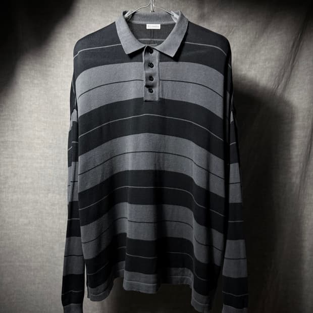 Willy Chavarria Striped Polo Knit
