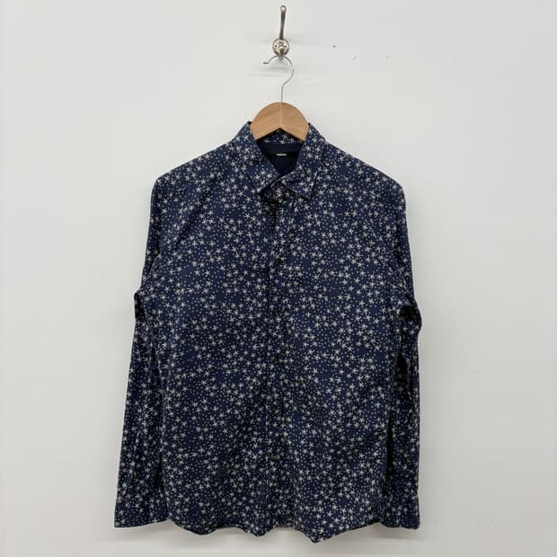 디젤 네이비 별 패턴 셔츠 공용 M