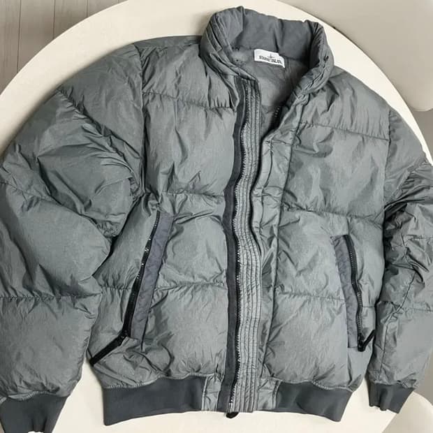 17FW 스톤아일랜드 크링클랩스 그레이 우원재패딩 