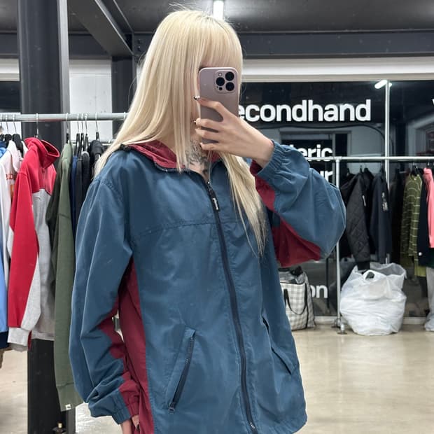 FW18 슈프림 투톤 집업 바람막이 자켓