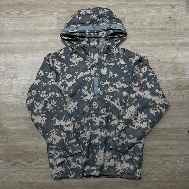 사우스플레이 밀리터리 겨울용 기모 후드 바람막이 [카모플라쥬] M/95