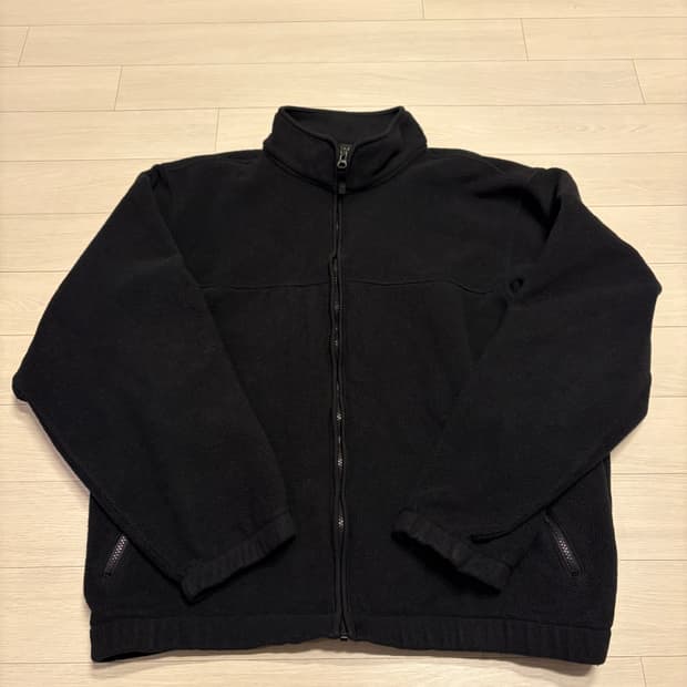 L)90s~00s 에디바우어 블랙 플리스 자켓