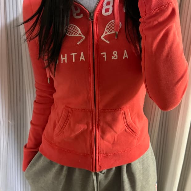 아베크롬비 코랄 후드집업 S