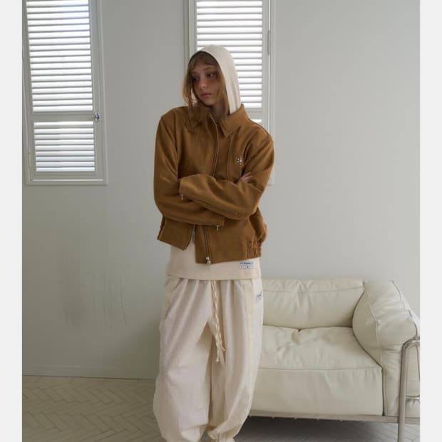 아우어솔티 Daisy Lace Puff Pants / Natural