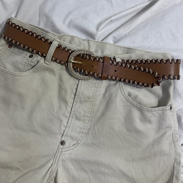 Marella 위빙 스티치 레더 벨트