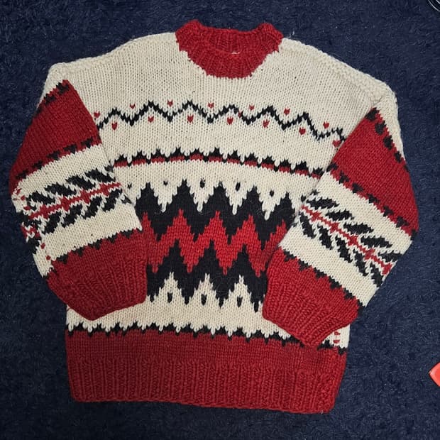 헨드메이드 노르딕 울 니트