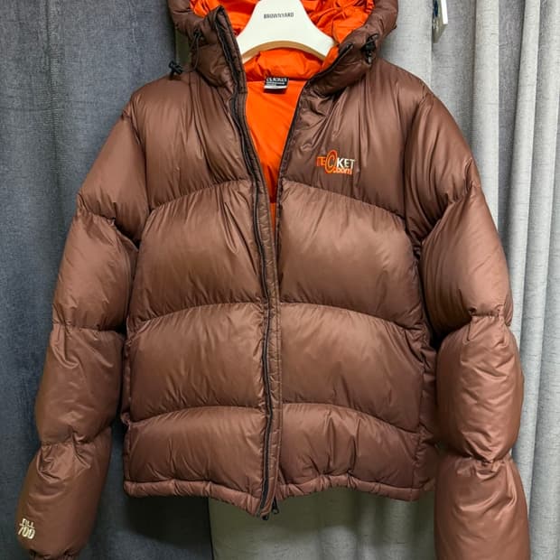 [L] 테켓 tecket dot-com down 닷컴 패딩 브라운