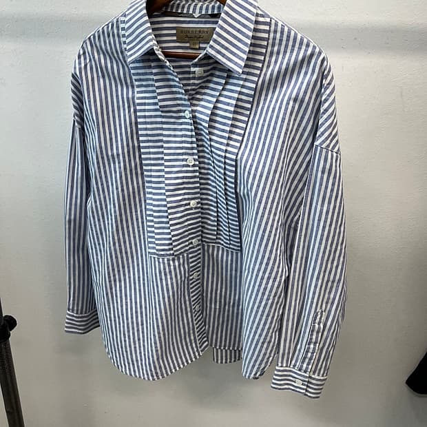 여) 버버리 스트라이프 셔츠 