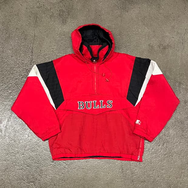 90s 스타터 NBA 시카고불스 아노락 패딩 (XL)