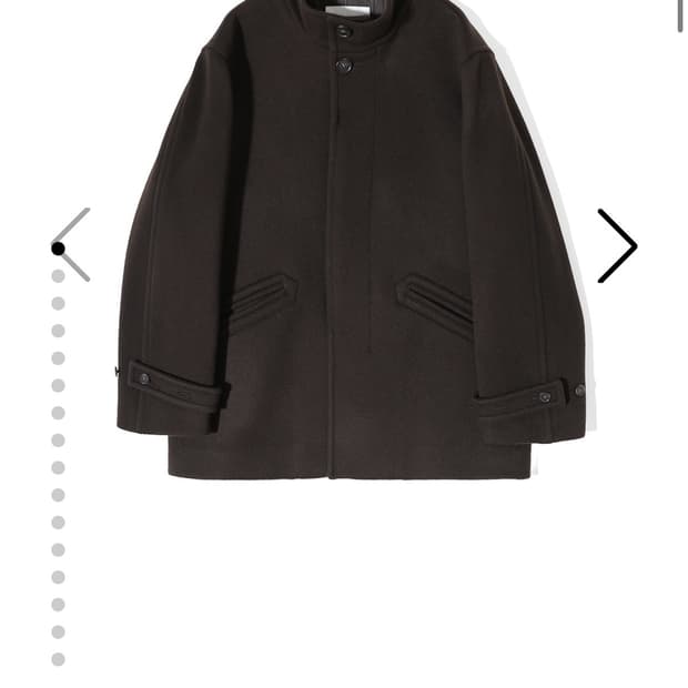 홀리선 baron 울 하프 코트 다크 브라운 [L]