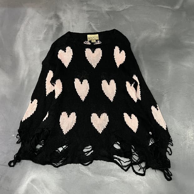  wild fox 하트 패턴 니트 y15456