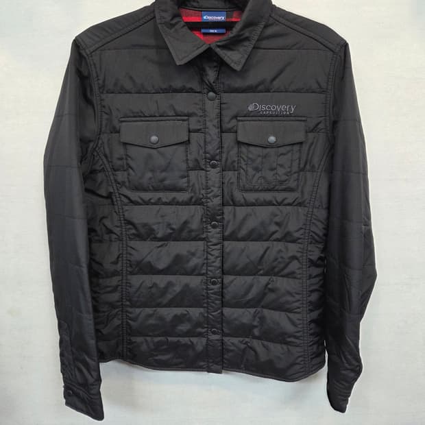 디스커버리 여성 안감체크 퀄팅 패딩셔츠 95