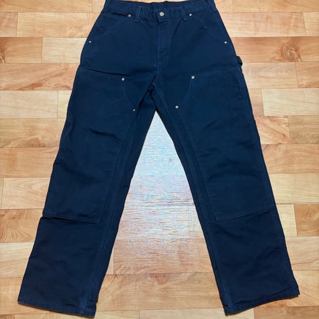 올드 미제 칼하트 블랙 더블니 팬츠