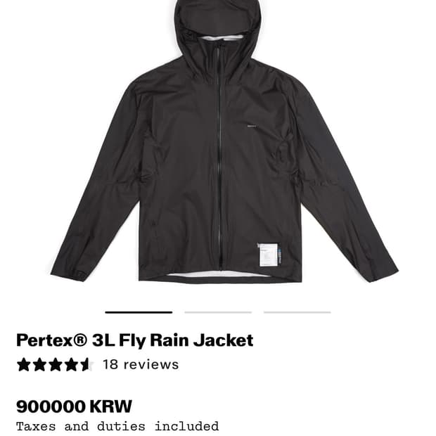 세티스파이 퍼텍스 3L 레인자켓