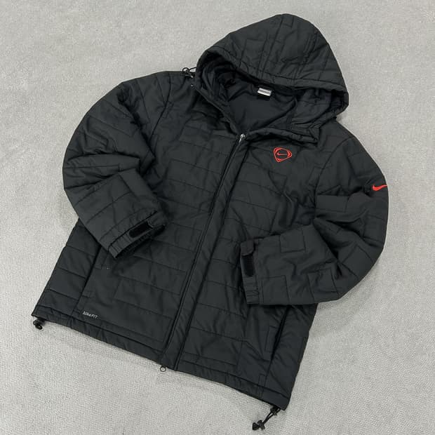 나이키 블랙 NikeFIT 패딩 후드 자켓 L