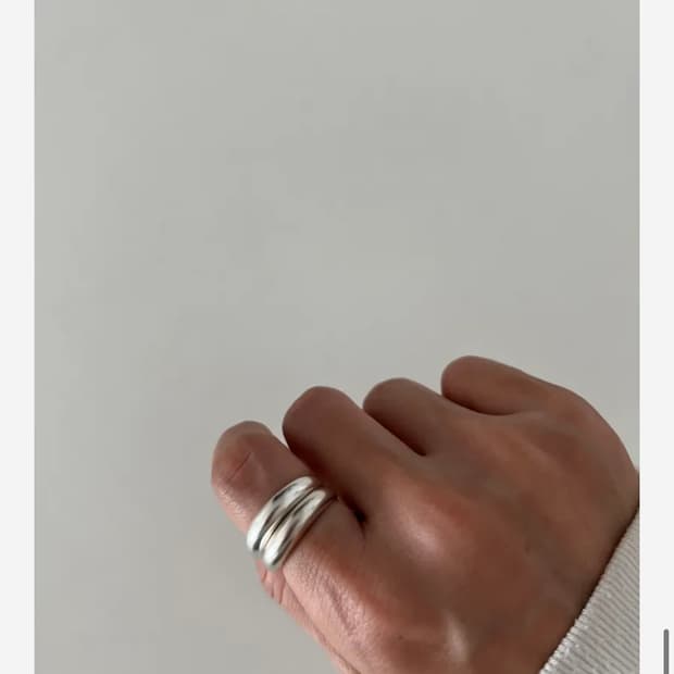 Tou 티오유 세미 매트 볼드 실버링 반지
