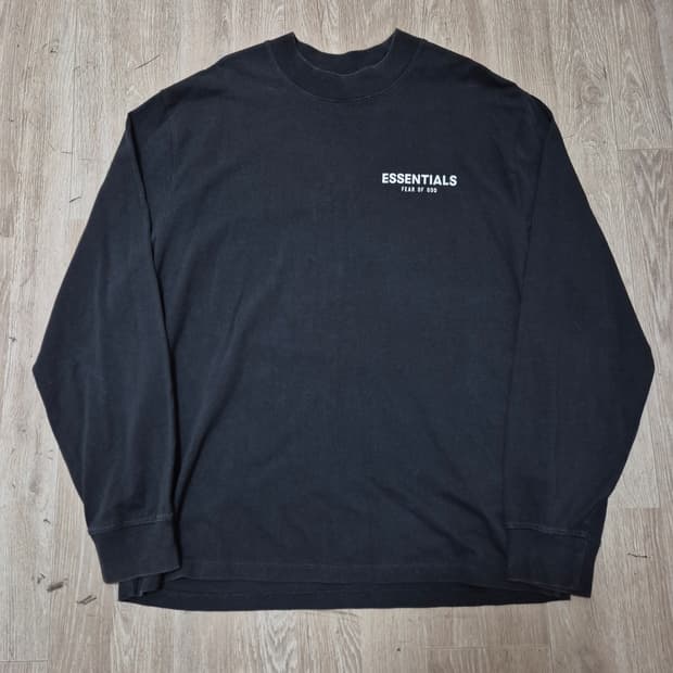 피어오브갓 에센셜 빅프린팅 롱슬리브 긴팔티셔츠 M(95)