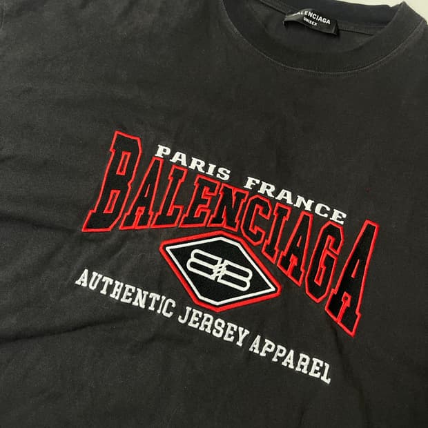 발렌시아가 어센틱 저지 어패럴 반팔티 L