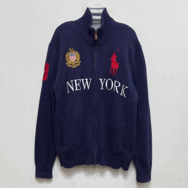 폴로 랄프로렌 투웨이 집업 니트 자켓