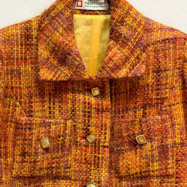 Cappuccino Multicolor 100% Wool Jacket