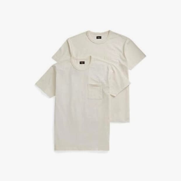 RRL 가먼트 다이 포켓 티셔츠 투팩