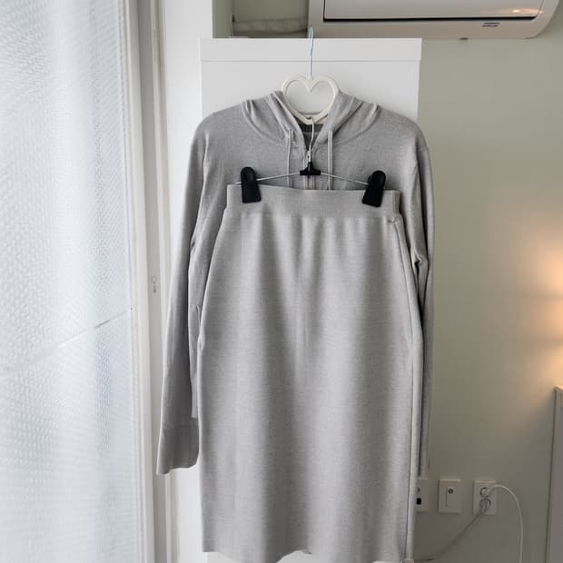 튜마몽니트 후드집업스커트 세트 새상품