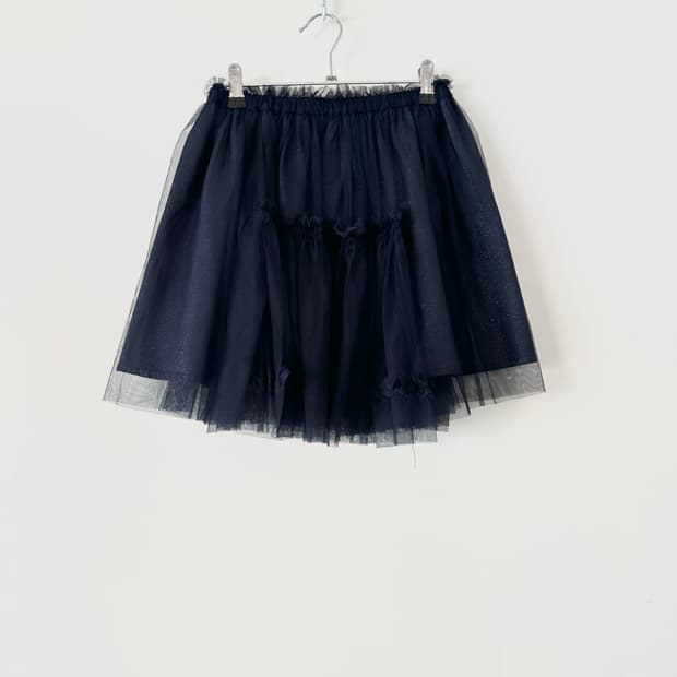 Tiered can can mini skirt /