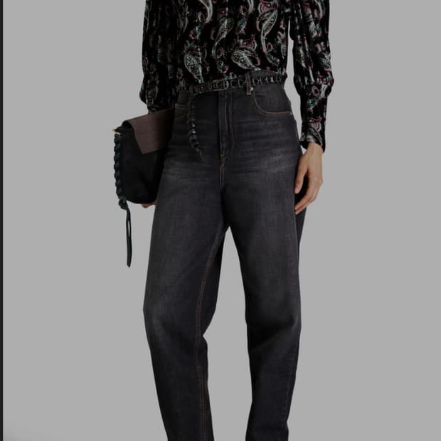 이자벨마랑 하이 라이즈 테이퍼드진