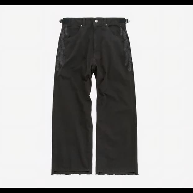 폴리테루 페더 자수 고시마팬츠