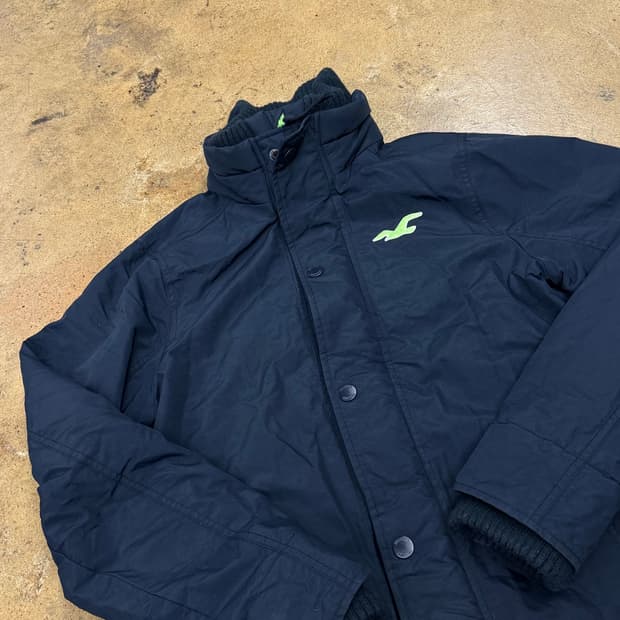 [정품/M] 홀리스터 캘리포니아 블랙 패딩 점퍼 b14