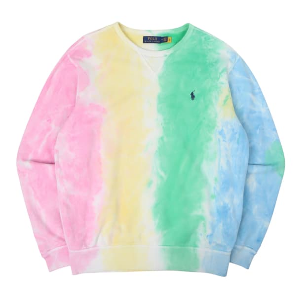 폴로 랄프로렌 QR 컬러드 타이다이 스웻셔츠