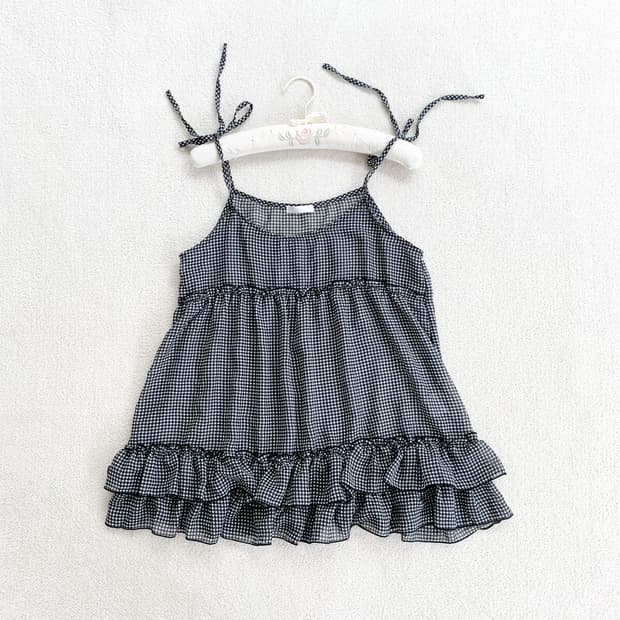 모리걸 ♥ 도트 캉캉 쉬폰 나시블라우스