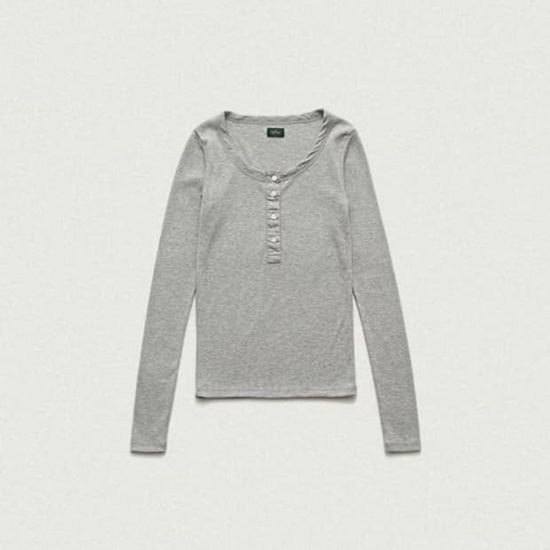 더바넷 Ribbed Henley T-shirt