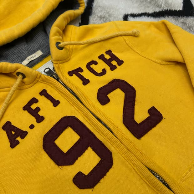 [S]아베크롬비 스펠아웃 후드집업/기모/엘로우버건디