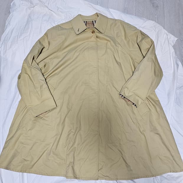 90s 올드 버버리 코튼 트렌치코트 M-L